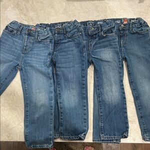 4 Pairs of The Children's Place Classic Blue Jeans